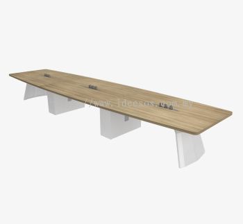 iVBP 60 | Executive Boat-Shape Conference Table | Large Boardroom Meeting Table with Power Track