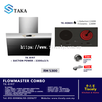 TAKA FLOWMASTER TK-R197 Cooker Hood & TK-HOB05 Cooking Hob Combo