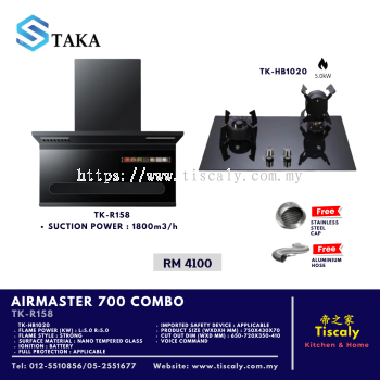 TAKA AIRMASTER 700 TK-R158 Cooker Hood & TK-HB1020 Cooking Hob Combo