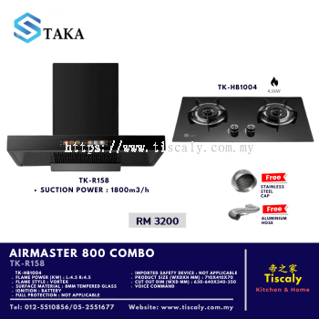 TAKA AIRMASTER 800 TK-R158 Cooker Hood & TK-HB1004 Cooking Hob Combo