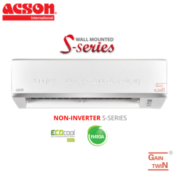 Acson S Series 1.0HP Wall Mounted R410A Non-Inverter A5WM10S/A5LC10F