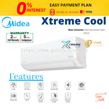 Midea 1hp Non Inverter R32 Wall Mounted Extreme Cool MSAG-10CRN8