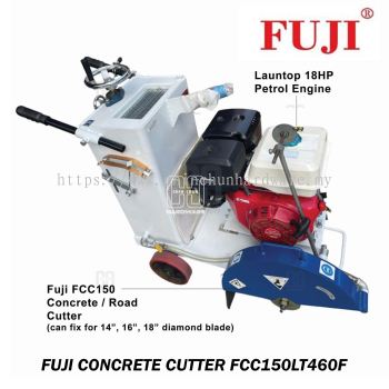 FUJI CONCRETE CUTTER C/W LAUNTOP GASOLINE ENGINE (FCC150LT460F) BLUE & WHITE