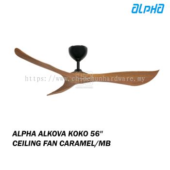 ALPHA ALKOVA KOKO 56'' CEILING FAN CARAMEL/MB