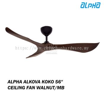 ALPHA ALKOVA KOKO 56'' CEILING FAN WALNUT/MB