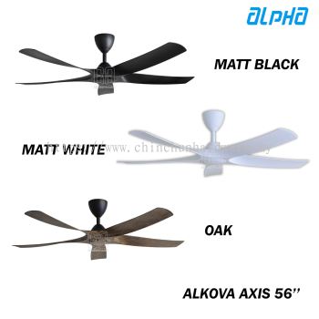 ALPHA ALKOVA AXIS 5B/56'' CEILING FAN - MATT WHITE, MATT BLACK, OAK