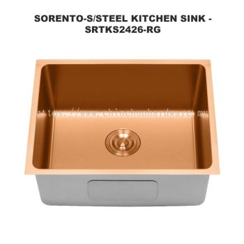 SORENTO STAINLESS STEEL KITCHEN SINK ROSE GOLD SINK SRTKS2426-RG