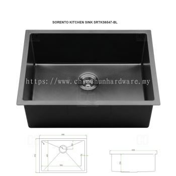 SORENTO KITCHEN SINK SRTKS6547-BL