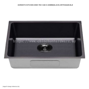 SORENTO KITCHEN SINK 750 X 440 X 230MM(BLACK) SRTKS2429-BL