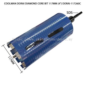 COOLMAN DORAI DIAMOND CORE BIT 117MM (4") DORAI-117260C