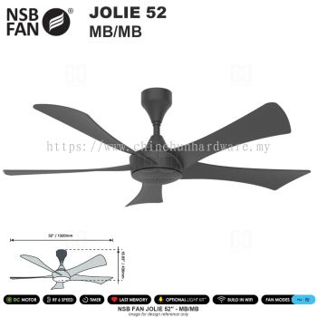 NSB FAN JOLIE 52" MB/MB (BLACK)