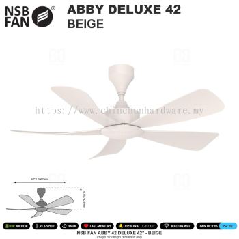 NSB FAN ABBY DELUXE 42" BEIGE