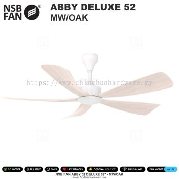NSB FAN ABBY DELUXE 52" MW/OAK