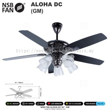 NSB FAN ALOHA DC 52" GM