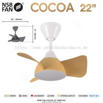 NSB FAN COCOA 22" MW/OAK