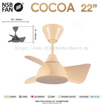 NSB FAN COCOA 22" CHAMPAGNE