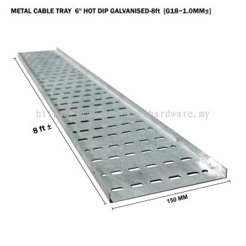 METAL CABLE TRAY 6" HOT DIP GALVANISED 8ft G18 1.0MM±