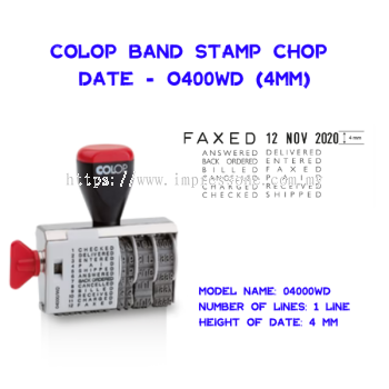 Colop Brand Stamp Chop Date O400WD
