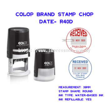 Colop Stamp Chop Date - R40D (12H/24H)