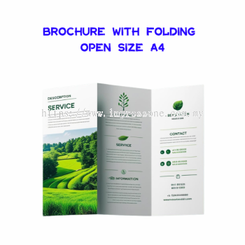 Brochure with Folding Open Size A4