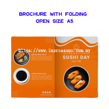 Brochure with Folding Open Size A5