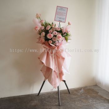 Grand Opening Fresh Flower Pink Rosy Tripod