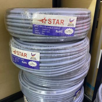 STAR FLEXIBLE CABLE 70/0.193 3C GREY