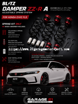 HONDA CIVIC FL5 - BLITZ ZZ-RA LOWERING ADJUST SPRING