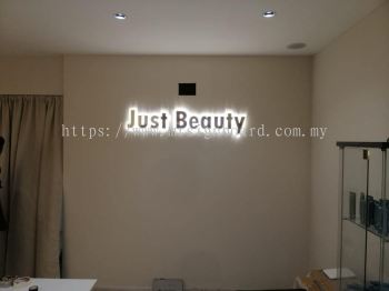 Backlit Signage for Beauty Service Just Beauty