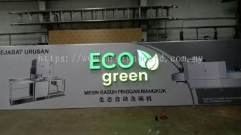 Eco Green LED Frontlit Signage Mesin Basuh Pinggan Mangkuk