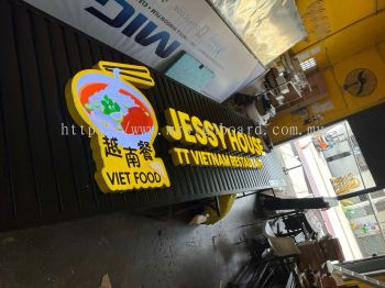 Creative Frontlit Signage for Jessy House TT Vietnam Restaurant