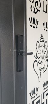 JEB Double Leafs Mild Steel Lasercut Security Door with Indian Art