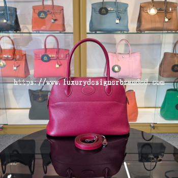 Hermes Bolide 27 Rouge Epsom Palladium Hardware Bag