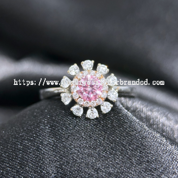 Rare Natural Pink Diamond Ring