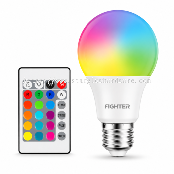 A60 10W E27 RGB LED Bulb with Remote Control