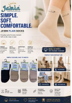 Ja'min Muslimah Plain Quarter Crew Sock