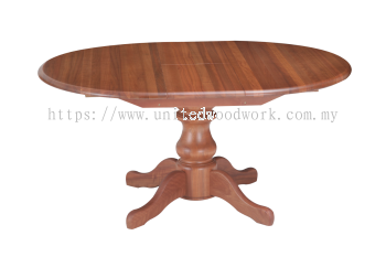 808SE Round Solid Ext. Dining Table