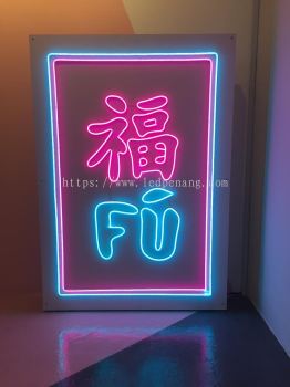 LED NEON Pink & Ice Blue- FU Tea Pg