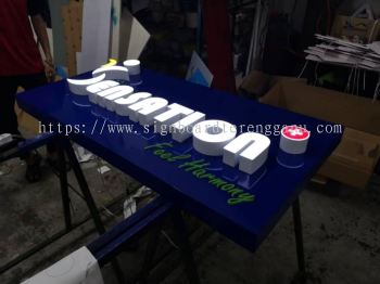 Sensation 3D LED Channel Box Up Lettering Signage @ Klang