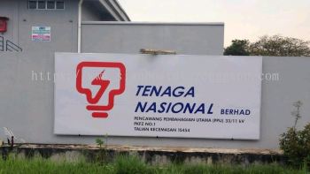 TNB Tenaga Nasional Berhad Metal G.I Signboard in Bangi KL