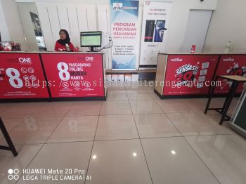 Red One Network Sdn Bhd 3d box up LED Wall sticker One way version at Nilai Giant