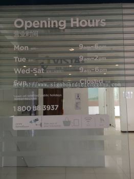 Business Hours Sticker On Glass, Signage 