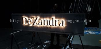 De'Xandra - Puchong - Outdoor 3D LED Stainlees Steel Gold Mirror Signboards