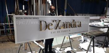 De'Xandra - Puchong - Outdoor 3D LED Stainlees Steel Gold Mirror Signboards