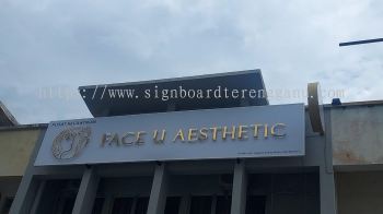 Face U Aesthetic - Klang - 3D LED Stainlees Steel Gold Mirror Backlit Signboards