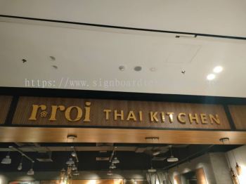 rroi Thai Kitchen - Subang Jaya - 3D LED Stainless Steel Gold Mirror Backlit Signboard