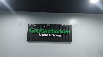 Grab Authorised - Alpha Drivers - Shah Alam - 3D LED Frontlit witj Aluminum Panel Base Indoor signage