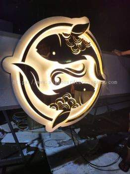 Xu Zhuang Fish Steamboat - 许木桶鱼 - Puchong - 3D LED Stainless Steel Gold Mirror Backlit Signboards