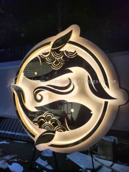 Xu Zhuang Fish Steamboat - 许木桶鱼 - Puchong - 3D LED Stainless Steel Gold Mirror Backlit Signboards