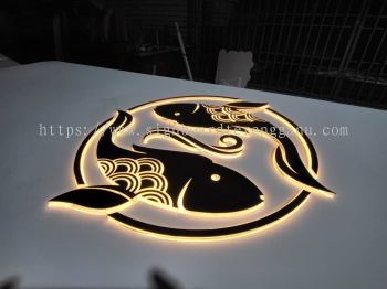 Xu Zhuang Fish Steamboat - 许木桶鱼 - Puchong - 3D LED Stainless Steel Gold Mirror Backlit Signboards